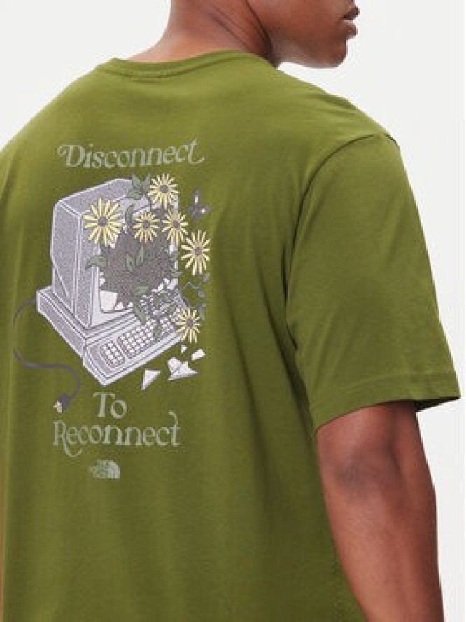 The North Face T-Shirt Connect NF0A8EGW Zielony Relaxed Fit