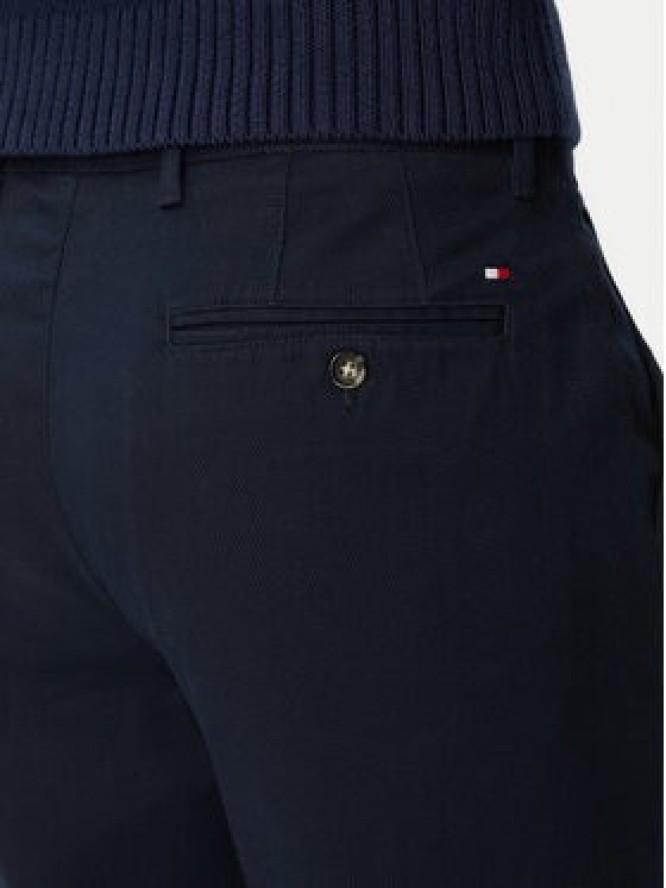 Tommy Hilfiger Chinosy Denton MW0MW43151 Granatowy Regular Fit