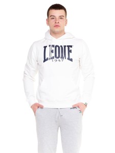 Leone 1947 Apparel Męska bluza z kapturem i dużym logo, lekka bawełna