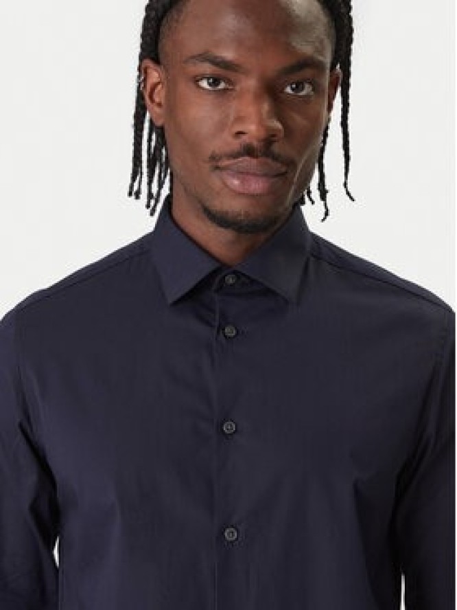 Calvin Klein Koszula Essential LV019EU001 Granatowy Regular Fit