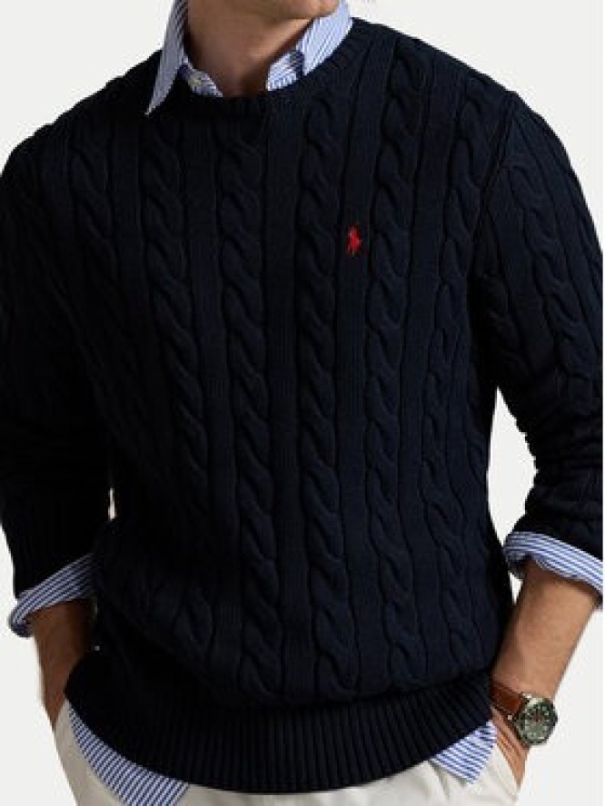 Polo Ralph Lauren Sweter 710775885001 Granatowy Regular Fit