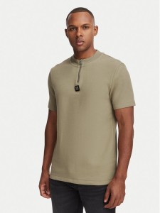 HUGO T-Shirt Dabi 50563018 Beżowy ciemny Regular Fit