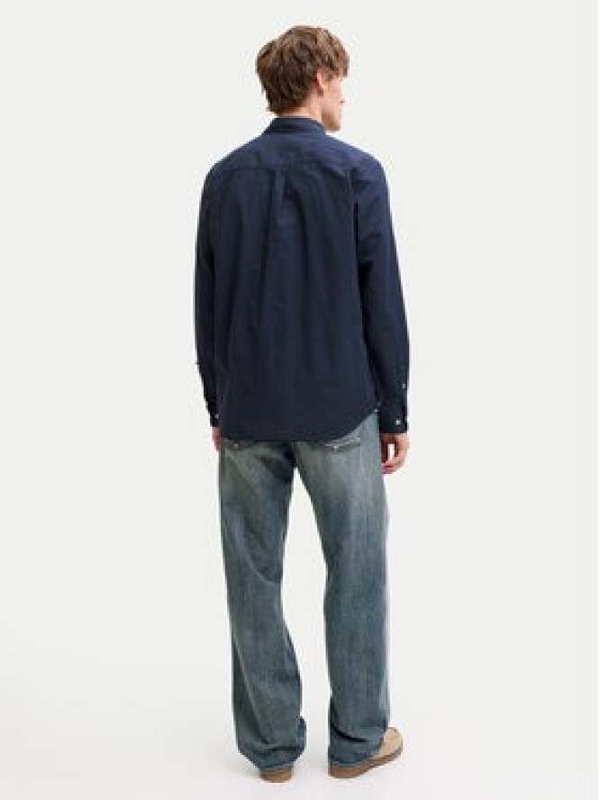 Jack & Jones Koszula Henry 12289197 Granatowy Regular Fit