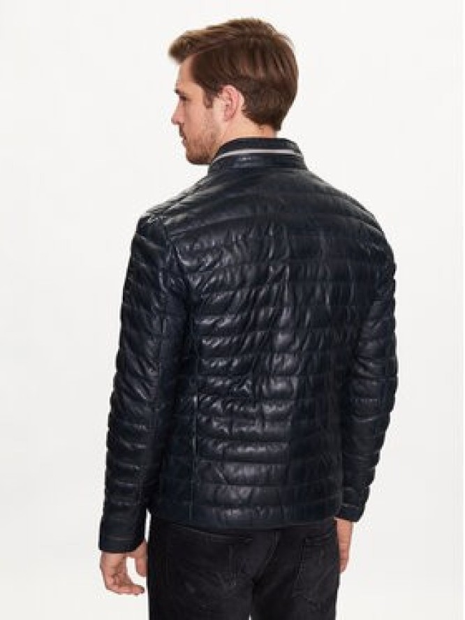 Milestone Kurtka skórzana Malik 991019 60215 Granatowy Regular Fit