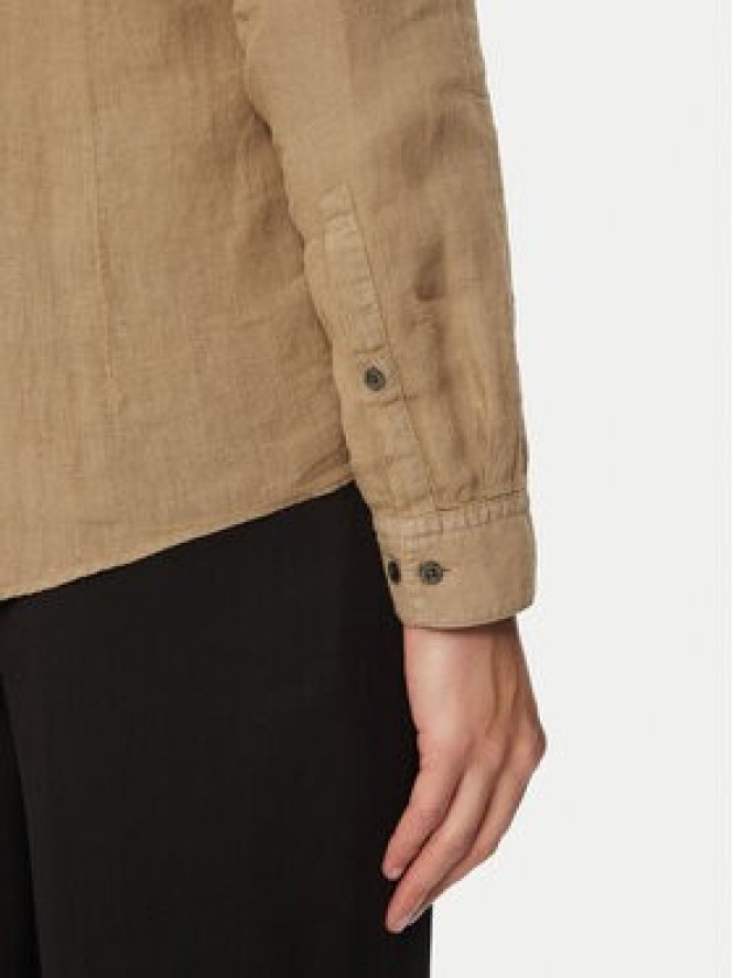 HUGO Koszula Elvory 50490740 Beżowy Slim Fit