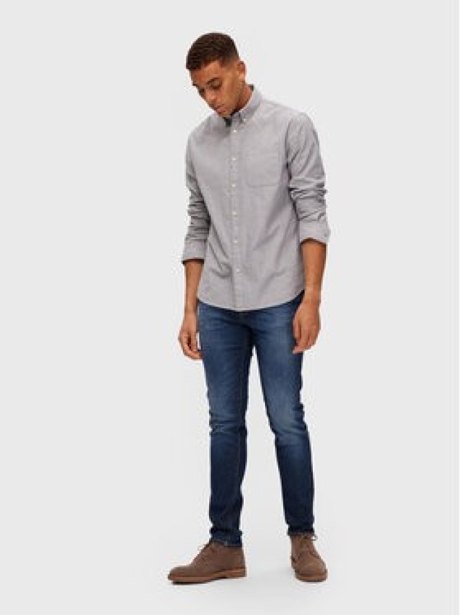 Selected Homme Jeansy Leon 16088264 Granatowy Slim Fit