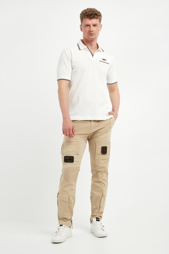 Polo męskie z haftem AERONAUTICA MILITARE