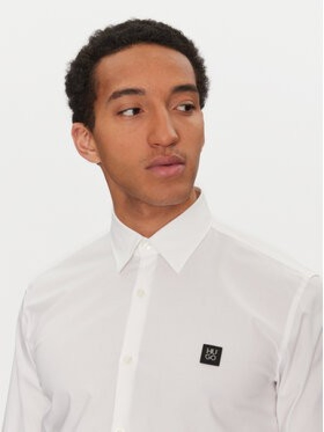 HUGO Koszula Ermo 50505315 Biały Slim Fit
