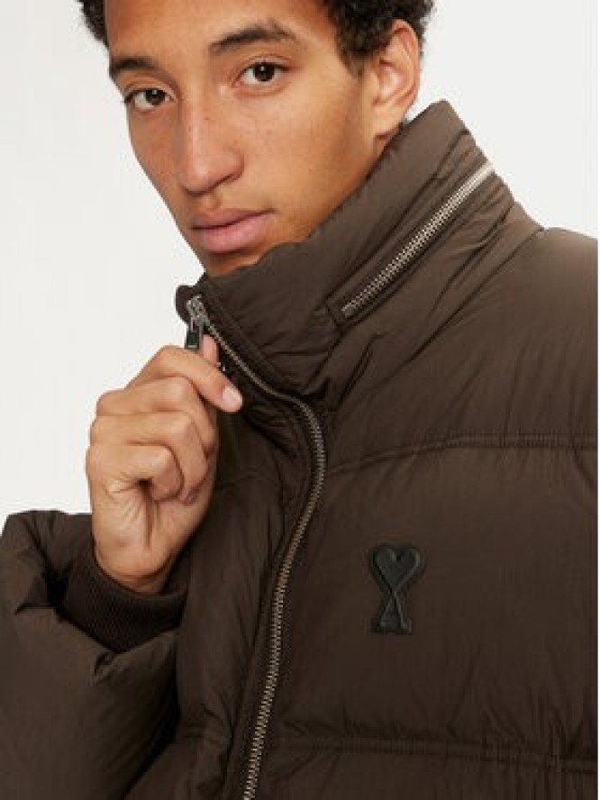 AMI Paris Kurtka zimowa HJK403.PA0009 Brązowy Regular Fit