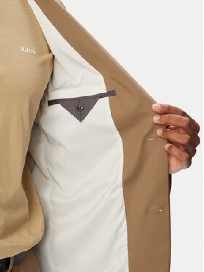 HUGO Garnitur Henry-Getlin253X 50567894 Beżowy ciemny Slim Fit