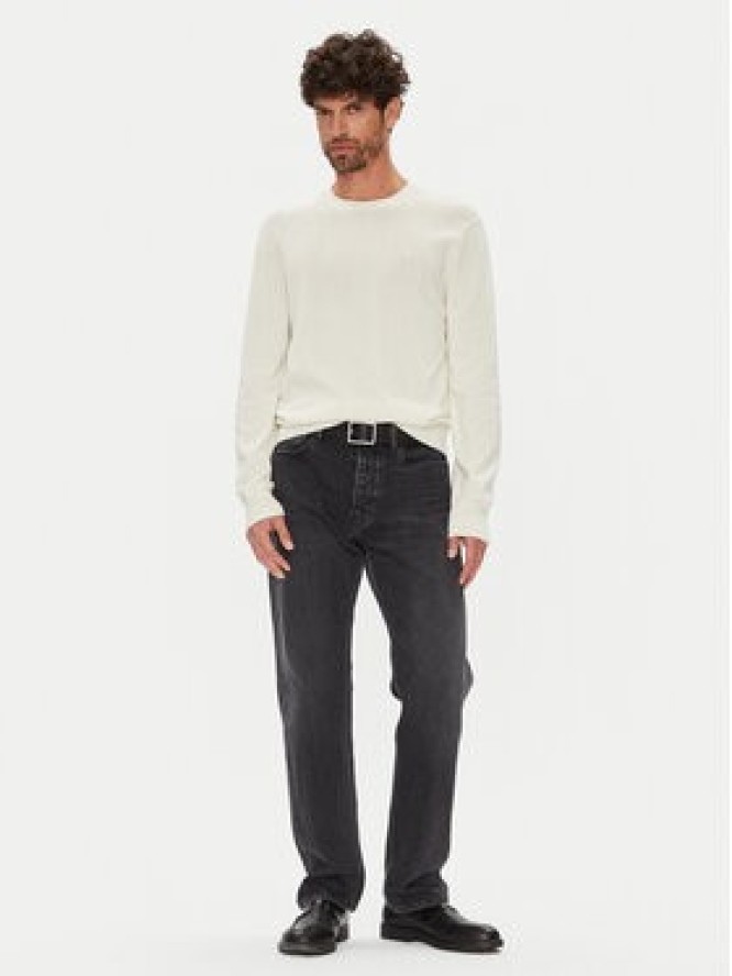Calvin Klein Sweter LV040BM343 Écru Regular Fit