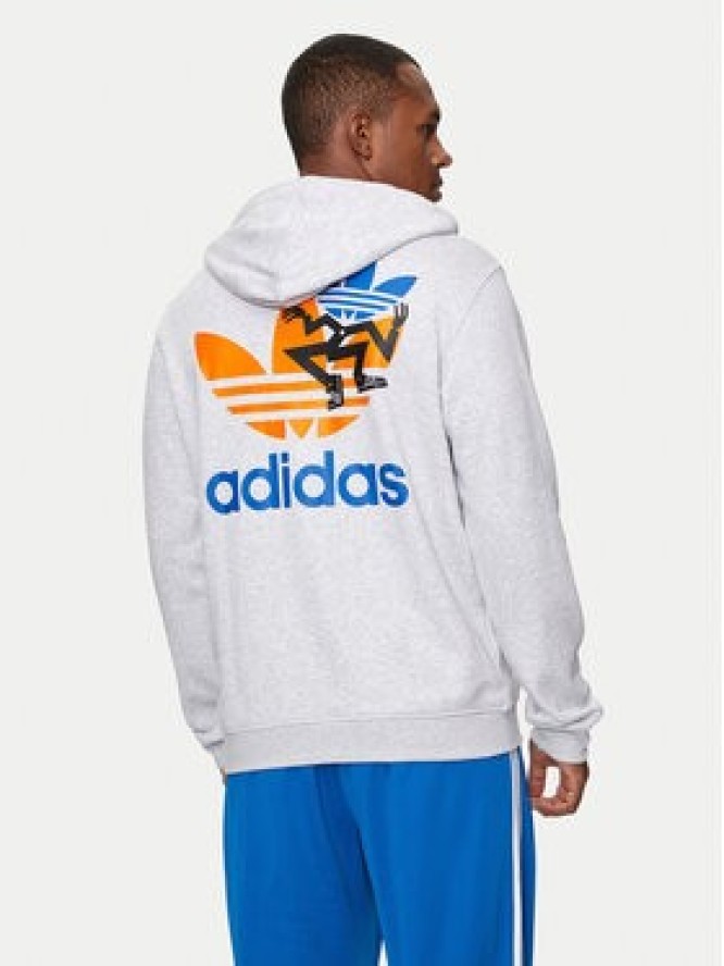 adidas Bluza Trefoil IS2913 Szary Regular Fit