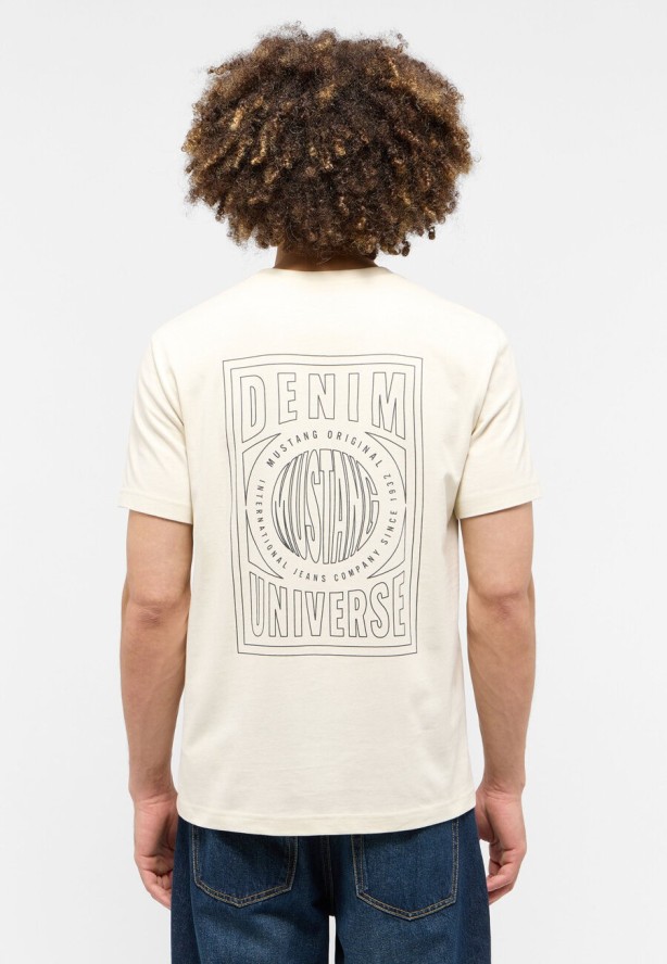 Męski T-shirt MUSTANG Austin Light Gray 1015657 3003