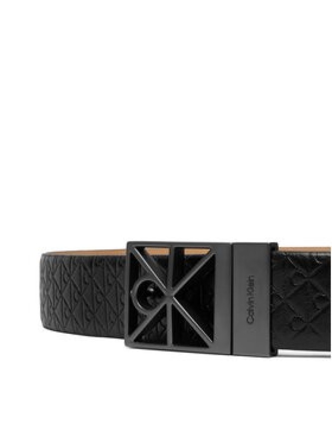 Calvin Klein Pasek Męski Emblem Cutout W/ Aop 35mm Adj LV04D7122G Czarny