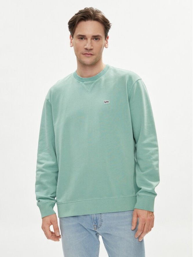 Lee Bluza Plain 112349100 Zielony Regular Fit