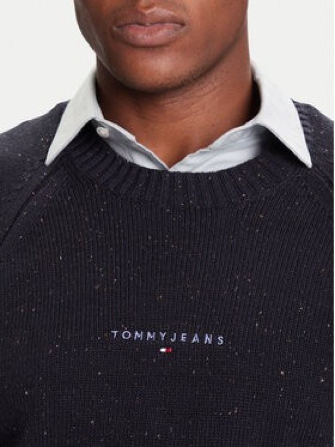 Tommy Jeans Sweter DM0DM22097 Granatowy Regular Fit