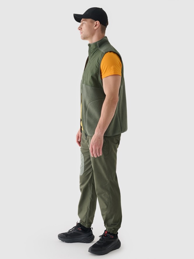 4F Spodnie casual męskie - oliwkowe/khaki S