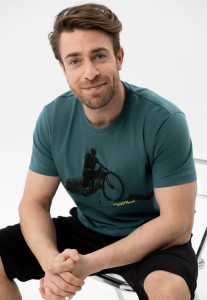 T-shirt z rowerowym printem, Comfort Fit, T-DAREN