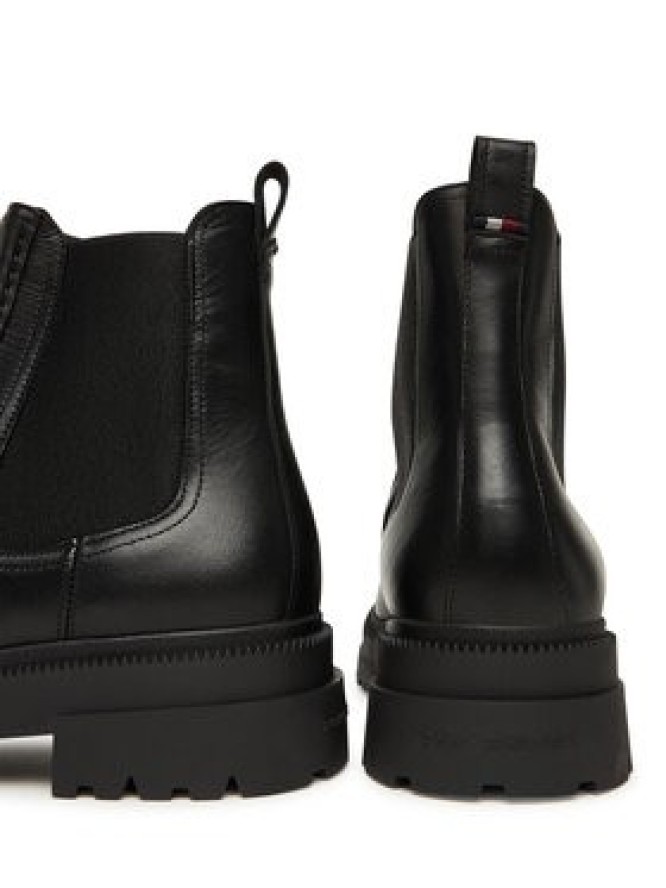 Tommy Hilfiger Sztyblety Th Chunky Dress Casual Chel FM0FM05763 Czarny