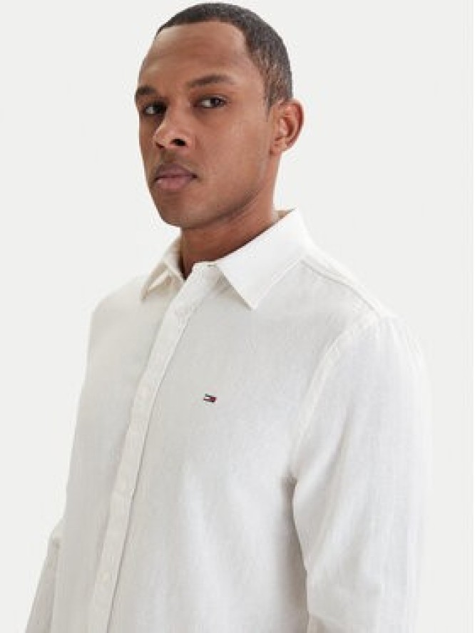 Tommy Jeans Koszula DM0DM22761 Écru Regular Fit