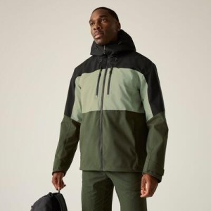 Męska wodoodporna kurtka z kapturem i panelami Maland II