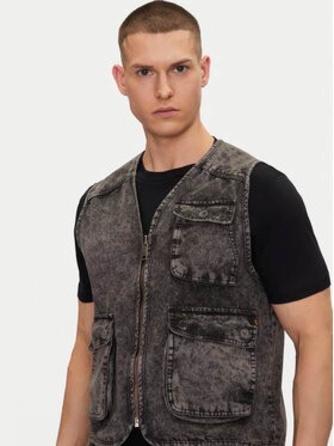 Alpha Industries Kamizelka Canvas Acid Vest 156140 Czarny Regular Fit