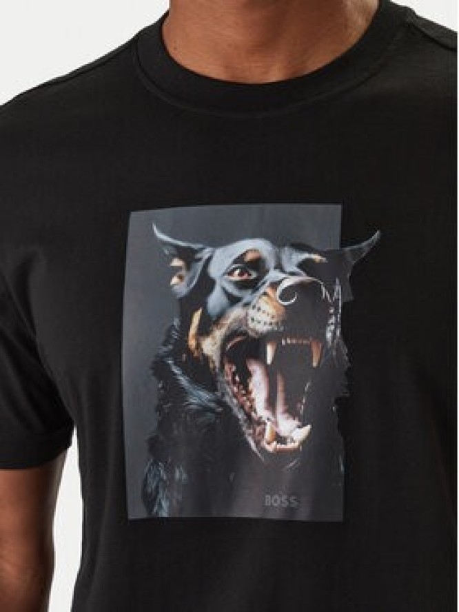 BOSS T-Shirt Dobermann 50558965 Czarny Regular Fit