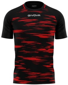 Męska koszulka sportowa Givova Pixel czarno-czerwona L.