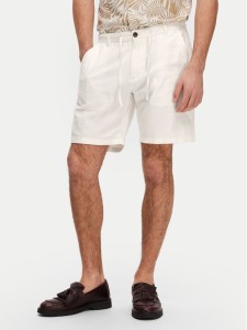 Selected Homme Szorty materiałowe Brody 16087638 Écru Regular Fit