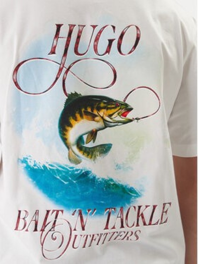 HUGO T-Shirt Nofishix 50554370 Biały Regular Fit