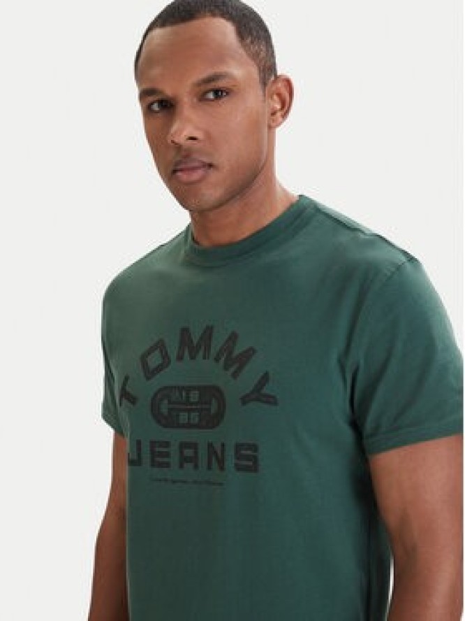 Tommy Jeans T-Shirt DM0DM22551 Zielony Regular Fit