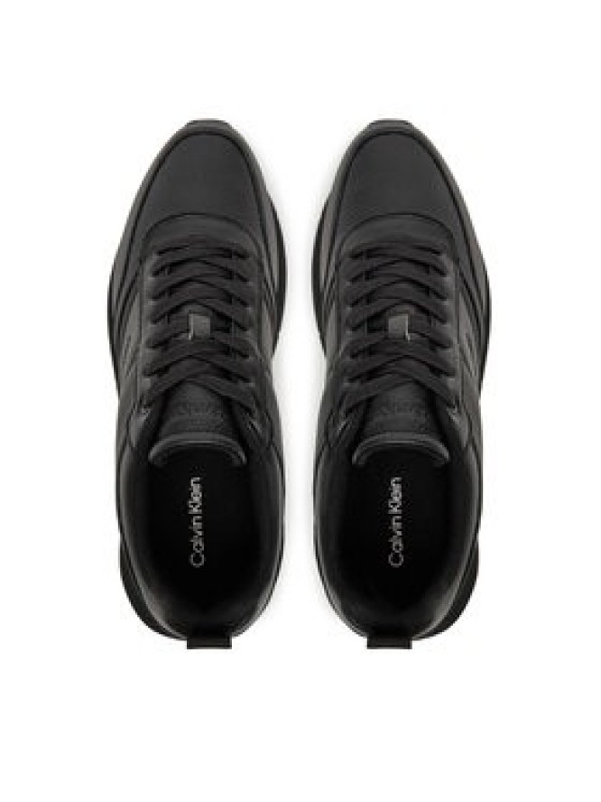 Calvin Klein Sneakersy Low Prof Runn Laceup Tape HM0HM01897 Czarny