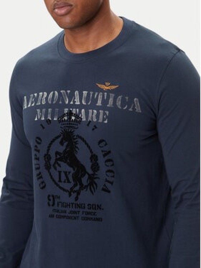 Aeronautica Militare Longsleeve 252TS2471UJ00641 Granatowy Regular Fit