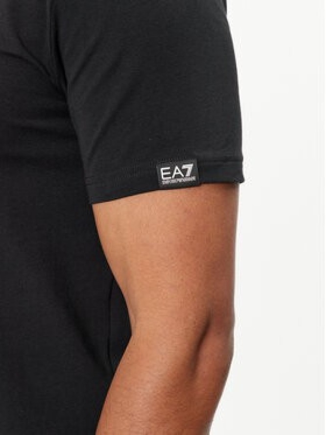 EA7 Emporio Armani T-Shirt 7M001106 AF10373 MC004 Czarny Regular Fit