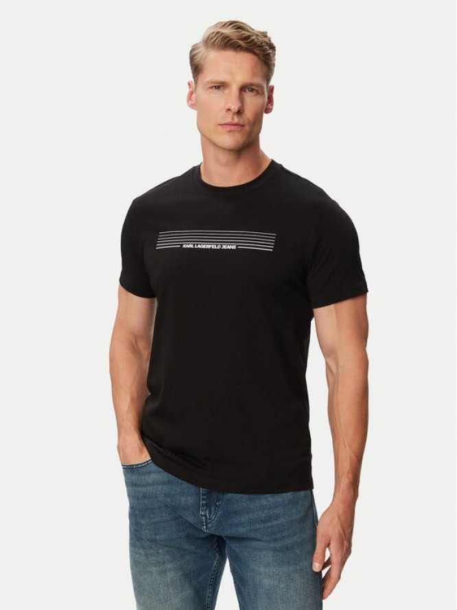 Karl Lagerfeld Jeans T-Shirt B3M17001 Czarny Slim Fit