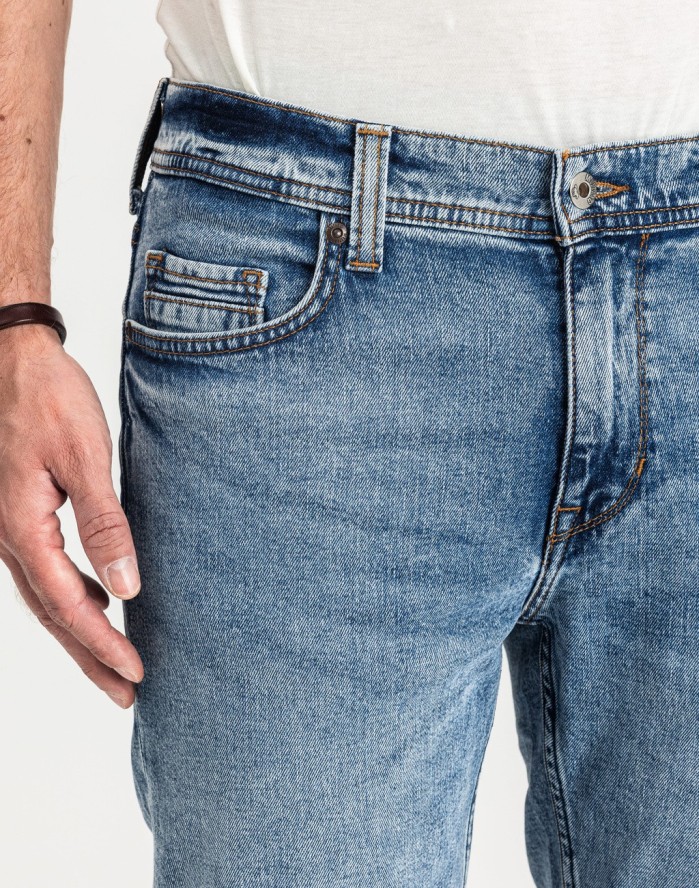 MUSTANG VEGAS SLIM MĘSKIE SPODNIE JEANSOWE JEANSY DŻINSY DENIM BLUE 1015043 5000 202