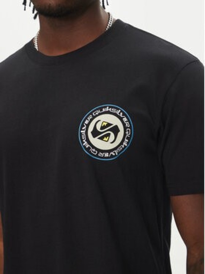 Quiksilver T-Shirt Circle Back Ss EQYZT08054 Czarny Regular Fit
