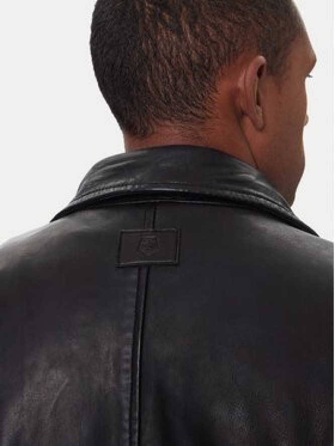 Milestone Kurtka skórzana Tom 531041 21070 Czarny Regular Fit