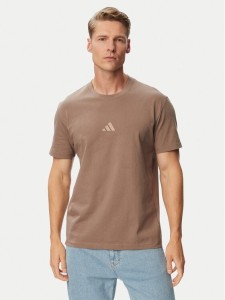 adidas T-Shirt Kit Small Logo KX1281 Beżowy Regular Fit