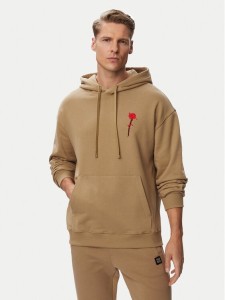 HUGO Bluza Diflow 50574451 Beżowy Relaxed Fit