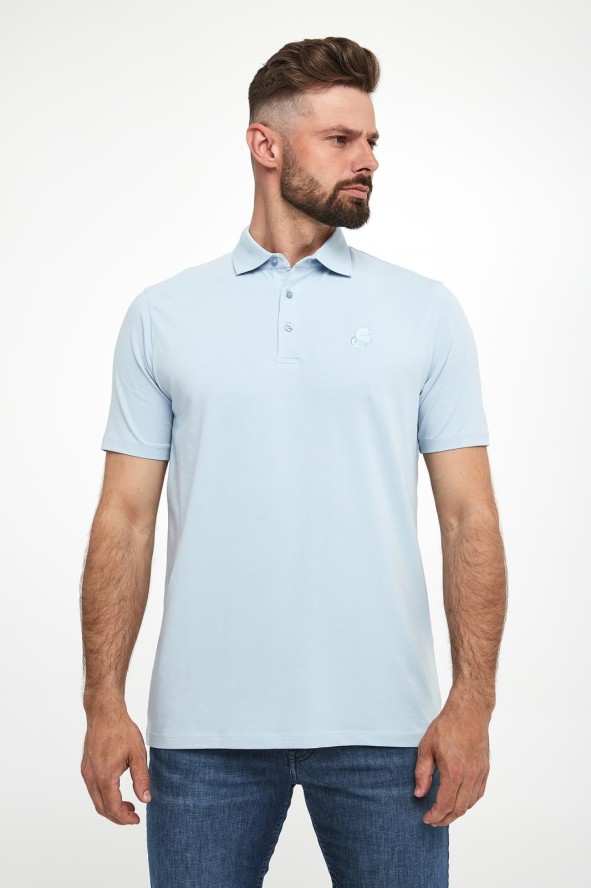 Polo męskie z logo KARL LAGERFELD