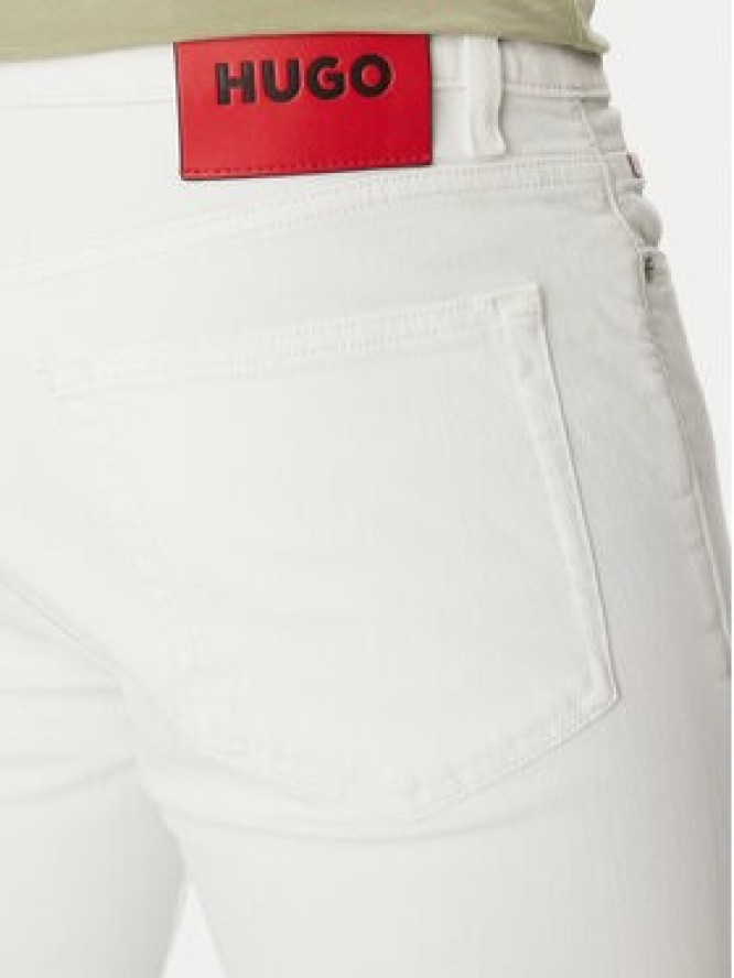 HUGO Jeansy 50537696 Biały Extra Slim Fit