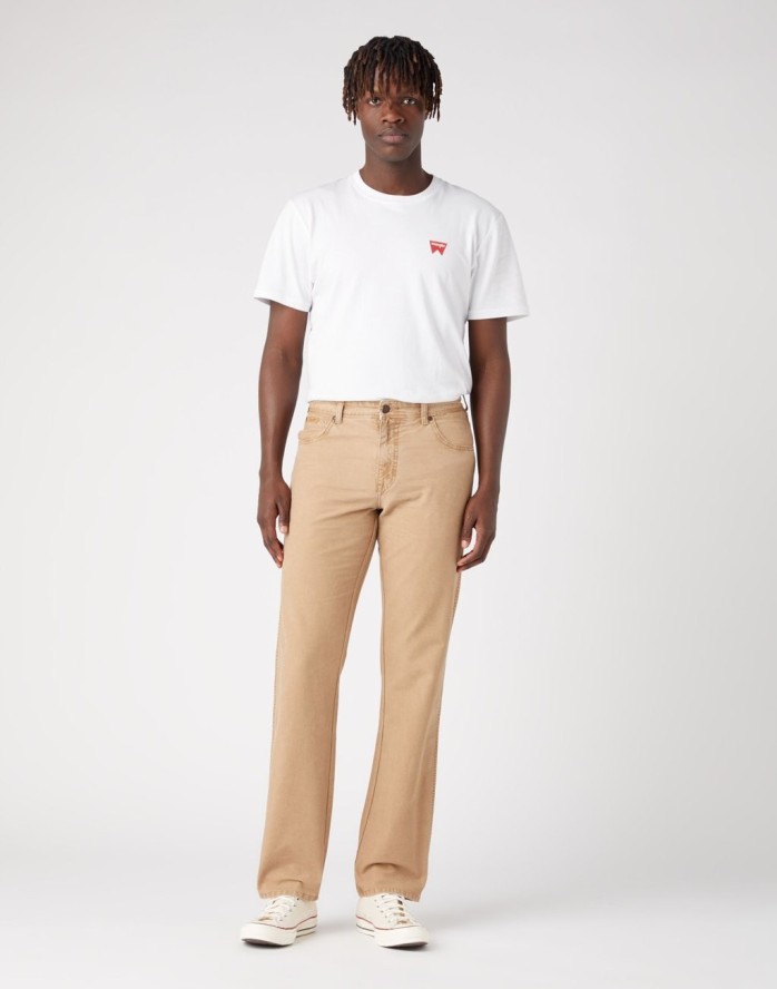 WRANGLER TEXAS MĘSKIE SPODNIE MATERIAŁOWE TIGERS EYE W121DRC20 112337508