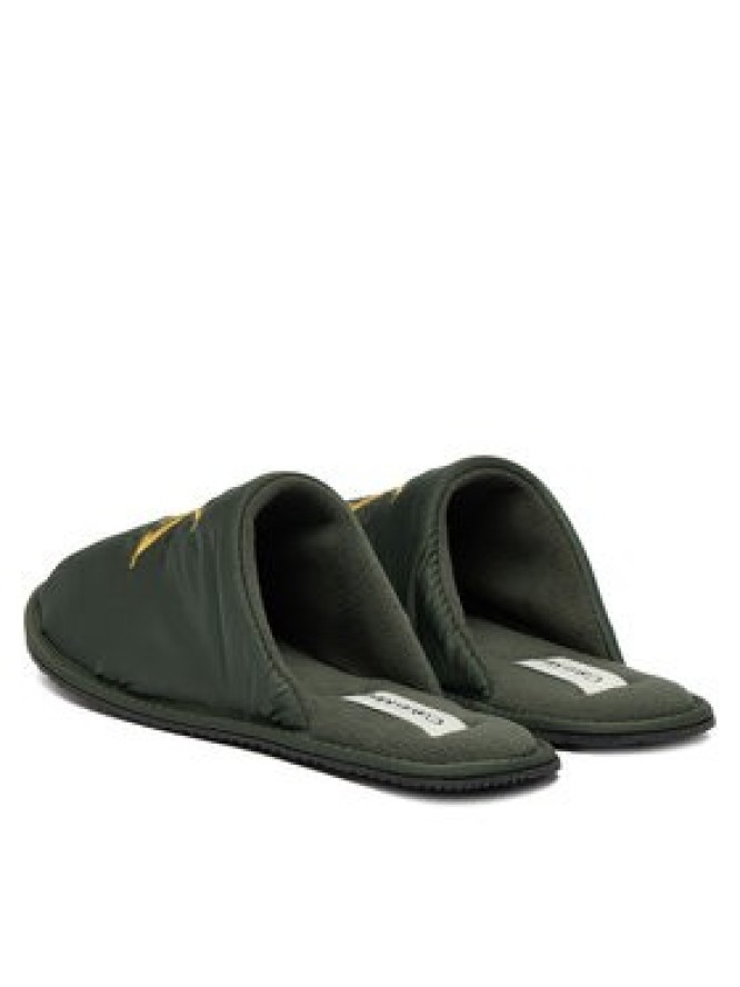 Calvin Klein Kapcie Hotel Slipper Mono Embro YM0YM01392 Zielony