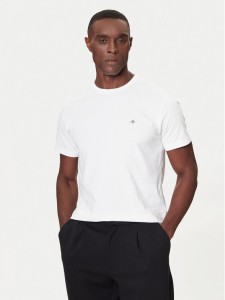 Gant T-Shirt 2004080 Biały Regular Fit