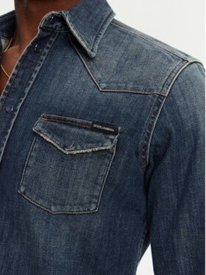 Dolce&Gabbana Koszula jeansowa G5JC8D G8GW9 Granatowy Regular Fit