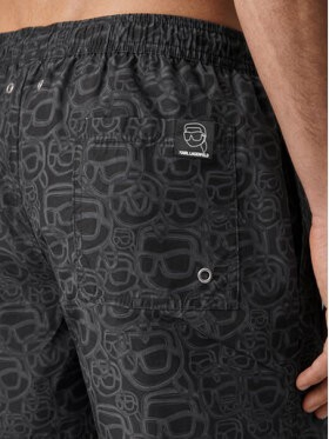 KARL LAGERFELD Szorty kąpielowe B3M46003 Czarny Regular Fit