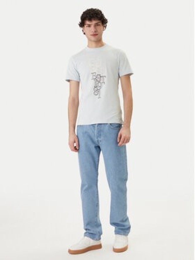 Guess T-Shirt M6GI10 K2991 Błękitny Slim Fit