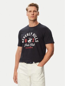 Beverly Hills Polo Club T-Shirt P-SS26M-TS1290NVY Granatowy Regular Fit