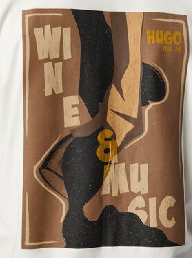 HUGO T-Shirt Detzi 50563795 Biały Relaxed Fit